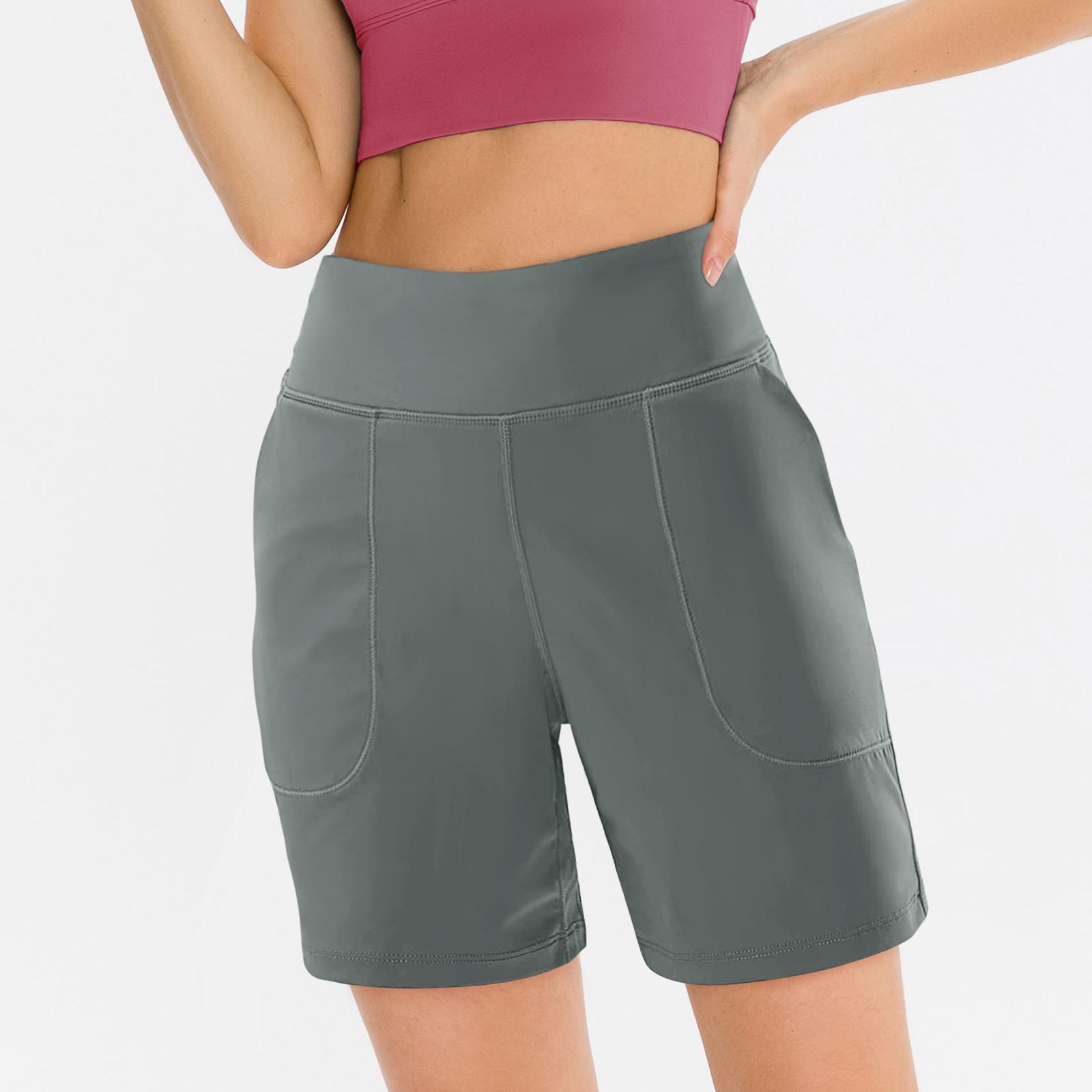 

Женские шорты для бега, спортивные шорты для активного отдыха с карманами XL