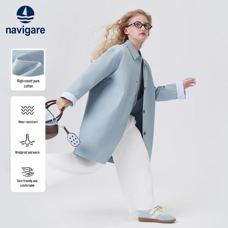 Navigare Girls  Starry Roam Long Trench Coat 165