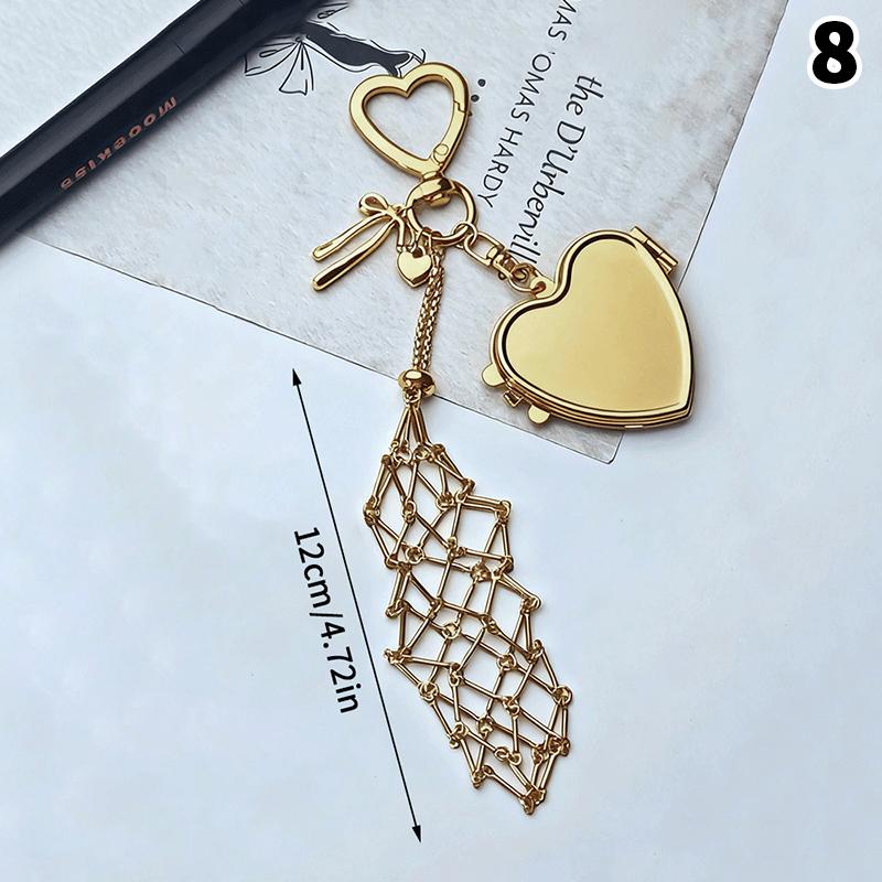 Stainless Steel Metal Net Pocket Lipstick Hand Cream Bag Keychain Charm Bag Accessories Silver/Gold Color Lip Balm Keychain