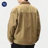 Mu Qiu Menswear | Trendy Mountain Style Outdoor Lapel Loose Workwear Jacket for Men In High-End Pearl Canvas American Style