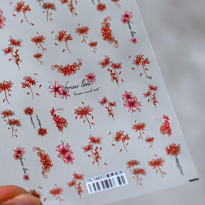 

Notebook Waterproof Ornament Bianhua Nail Art Sticker Blossoms on the other side of the TS-1607