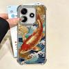 Goldener Karpfen Glücks-Koi Beschichtung Handyhülle Für Xiaomi Redmi Note 14 15 Pro Plus 13 12 11 11S 11T 10 9S 9 5G Sturzfest Airbag Abdeckung
