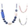 JMXD-Geometric Wood Necklace Women's Acrylic Bead Necklace New Accessories Exaggerated Jewelry