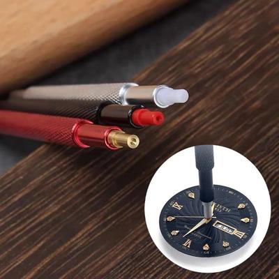 Kit de 3 poussoirs pour aiguilles de montre, outil de réparation pour horloger, tête en caoutchouc pour aiguilles de montre