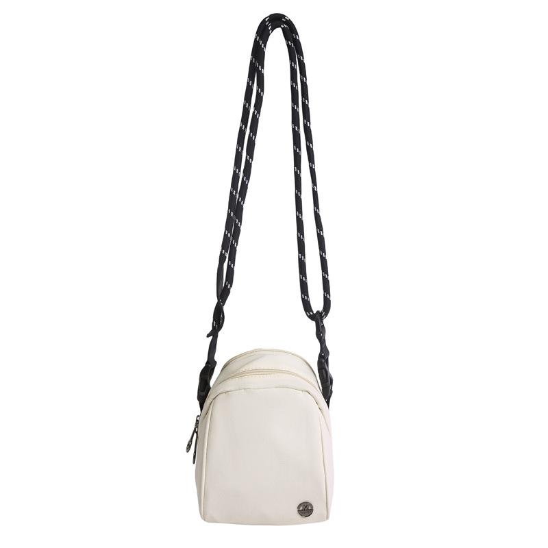 Summer new small bag mini lightweight multi-compartment shoulder messenger bag solid color cute couple shell mobile phone bag