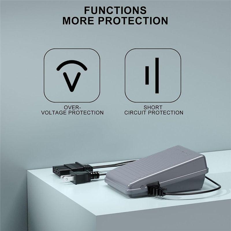M-Modern-Replacement Brother Sewing Machine Foot Pedal And Power Cord For Brother Jx2517 Lx3817 Ls2125 Xm2701 1034D US Plug