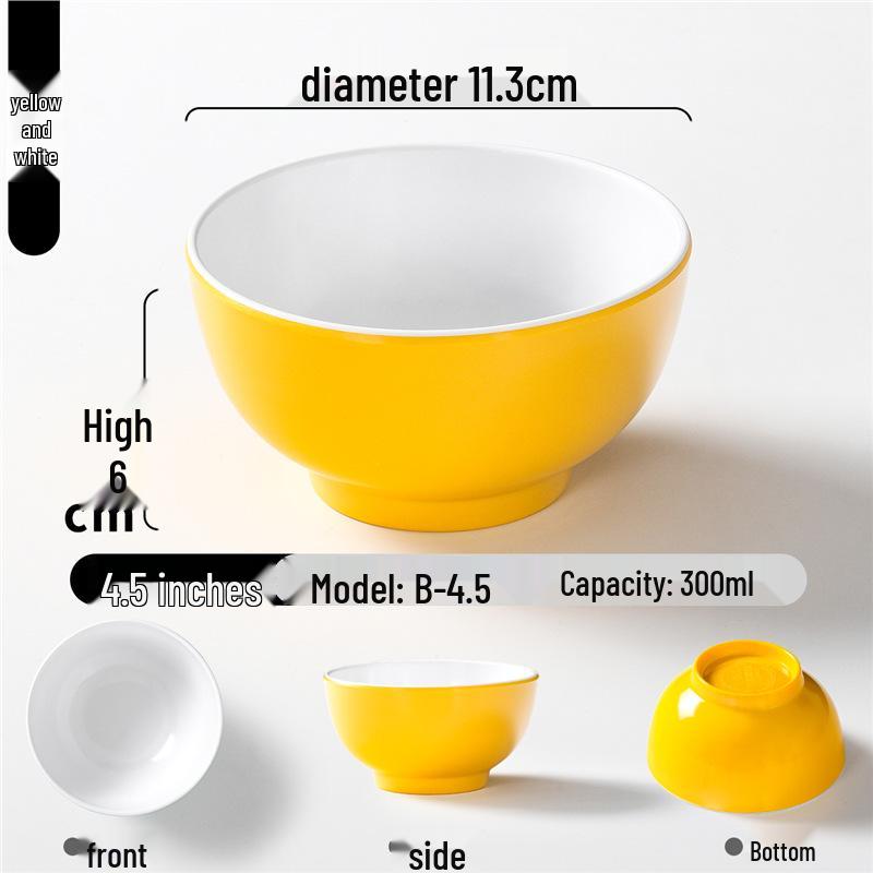 Zweifarbige Melamin-Tischware: Kleines Schalen- und Schalenset für Buffet und Grill-Dipsaucen.