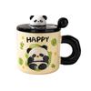 Creative Cartoon Ceramic Cup with Cover with High Appearance Cute Office Couple Water Cup Gift Box Hand Gift Mug