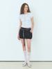 ETMON Lace Hole Strap T-Shirt Light Gray