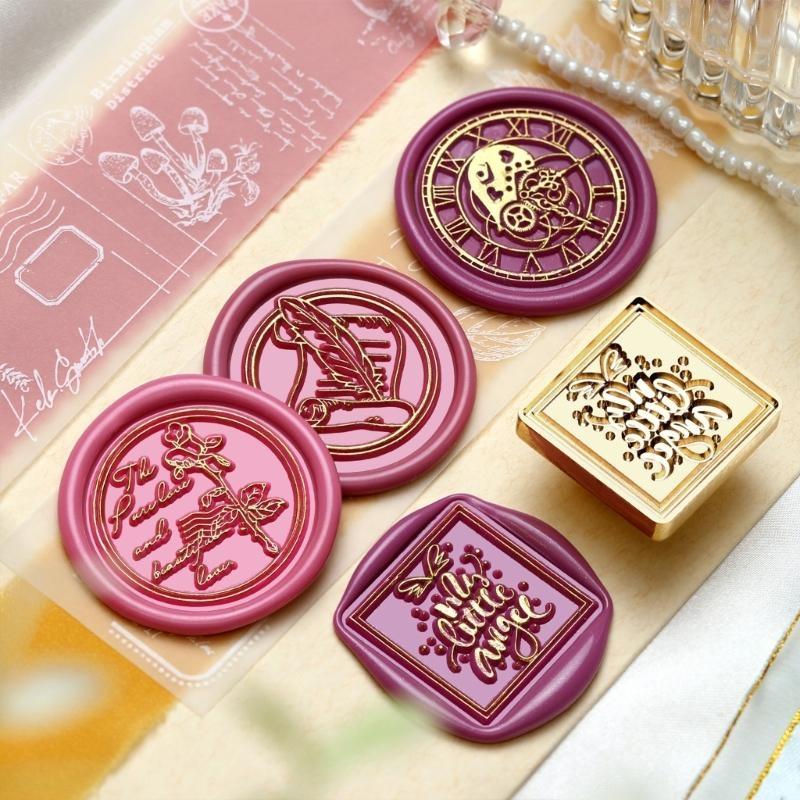  Scrapbooking Theme Wax Seal Stamp Head for Sealing Wedding Invitations Appreciation Card Envelope Party Invitation