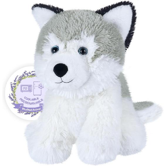 Согреваемая мягкая игрушка Хаски, грелки для микроволновой печи, уютные плюшевые игрушки Хаски с ароматом лаванды, плюшевые игрушки-собачки для компании, подарки для щенков