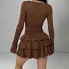 Spring 2026 Women's Solid Color Slim Fit Fashionable Dress