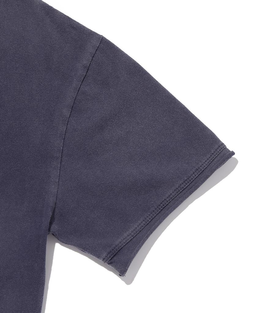 Seuweideu Washed Henley Neck Tee [Washing Navy]