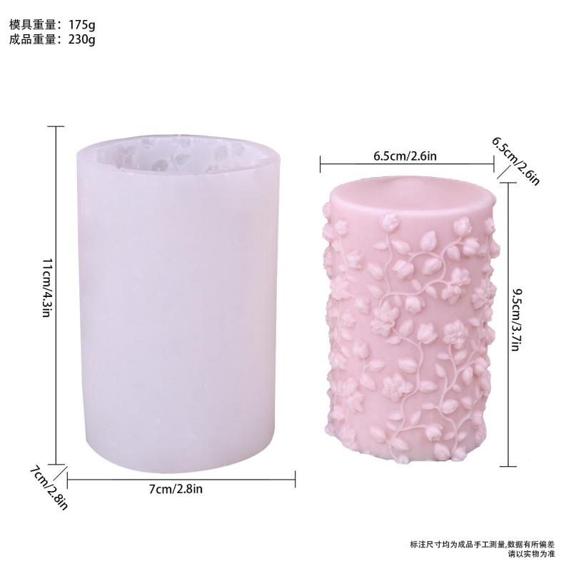 Lily Flower Relief Candle Silicone Mold DIY Linglan Flower Fragrance Smoked Soybean Wax Mold Gypsum Home Decoration Tool