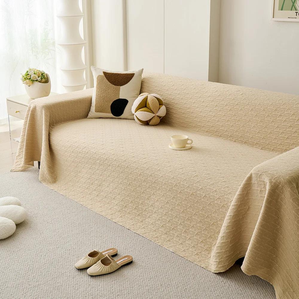 

Cotton Sofa Cover Cloth Simple New Four Seasons Universal Sofa Towel One Whole Full Cover Straight Row Sofa Cover 200x130CM
