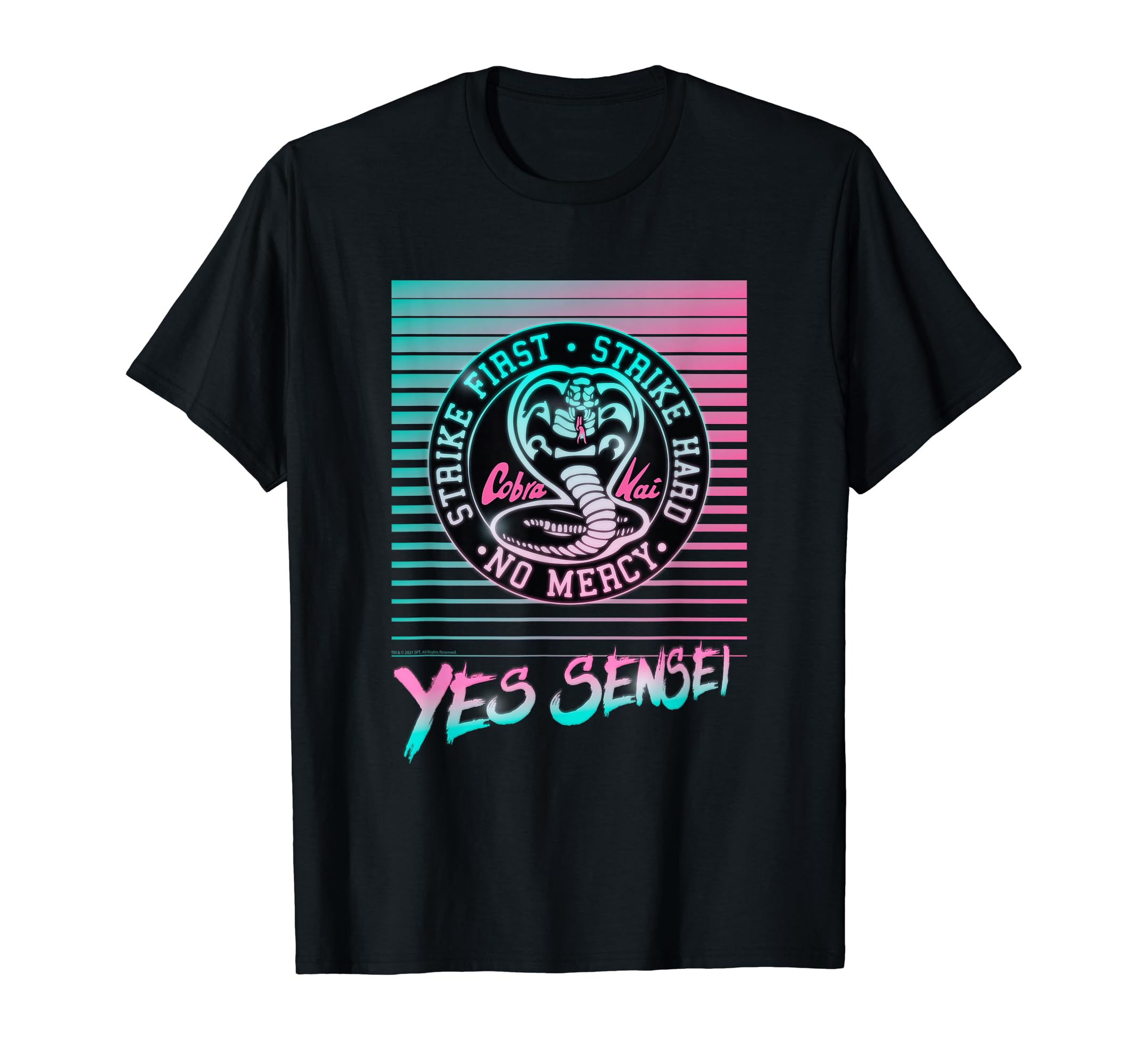 

Cobra Kai Yes Sensei Retro Neon T-shirt