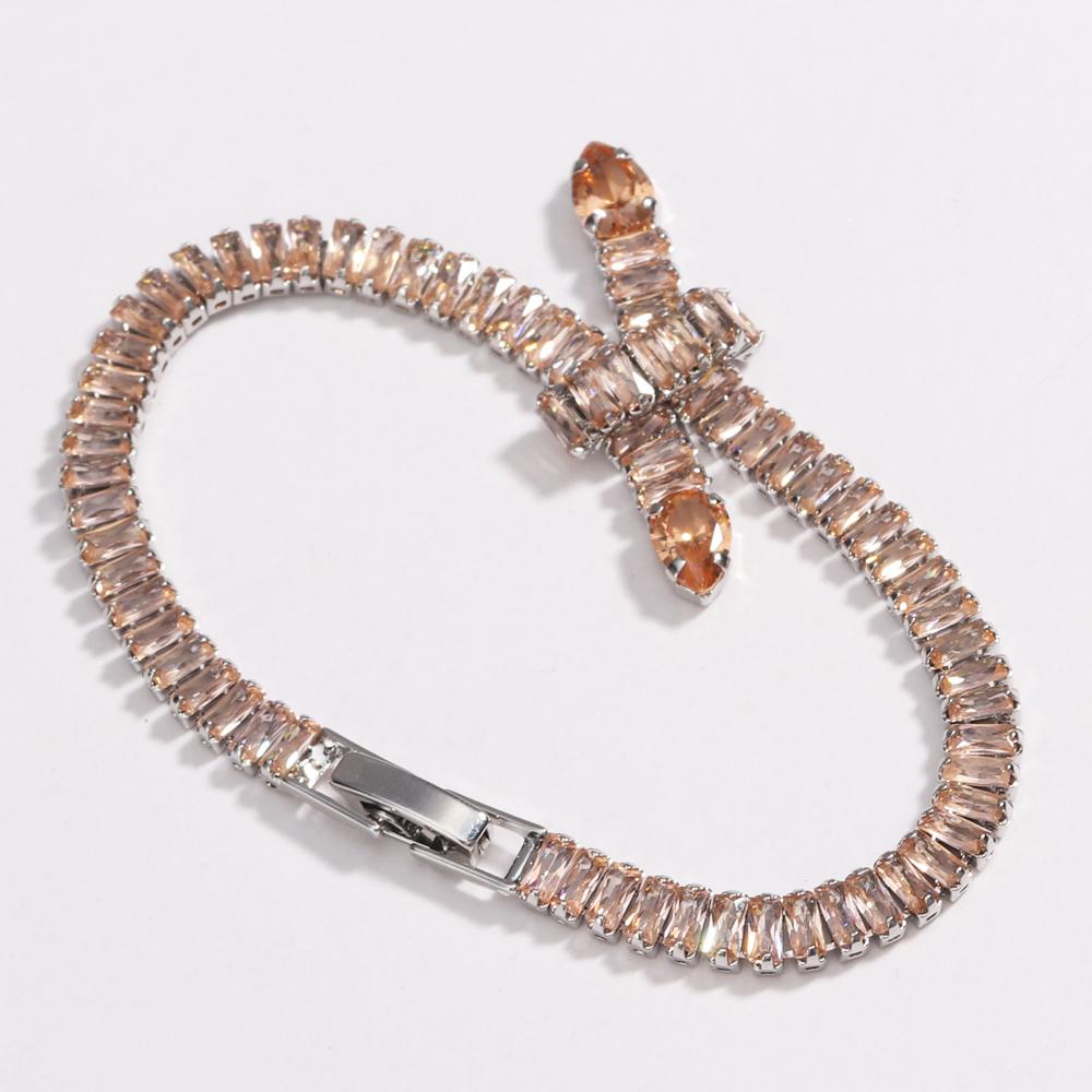 

NEW Fashion Zirconia Tennis Bracelet for Women Crystal Charm Designer Tennis Thin Chain Bracelet on Hand Wedding Jewelry