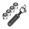 4pcs Auto Emblem Tire Valve Stem Cap Case Car Keychain For MG ZS MG5 GS HS GT ZST MG3 MG6 MG7 Hector ZX EZS EHS MG3X-Cross MG3SW FF1