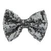 Hairpin Safety Rounded Corner Clip with Burr-Free Metal Spring Bow Shape Shiny Sequin Decoration Hairpin Children Sparkling Hair Accessory