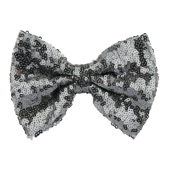 Hairpin Safety Rounded Corner Clip with Burr-Free Metal Spring Bow Shape Shiny Sequin Decoration Hairpin Children Sparkling Hair Accessory