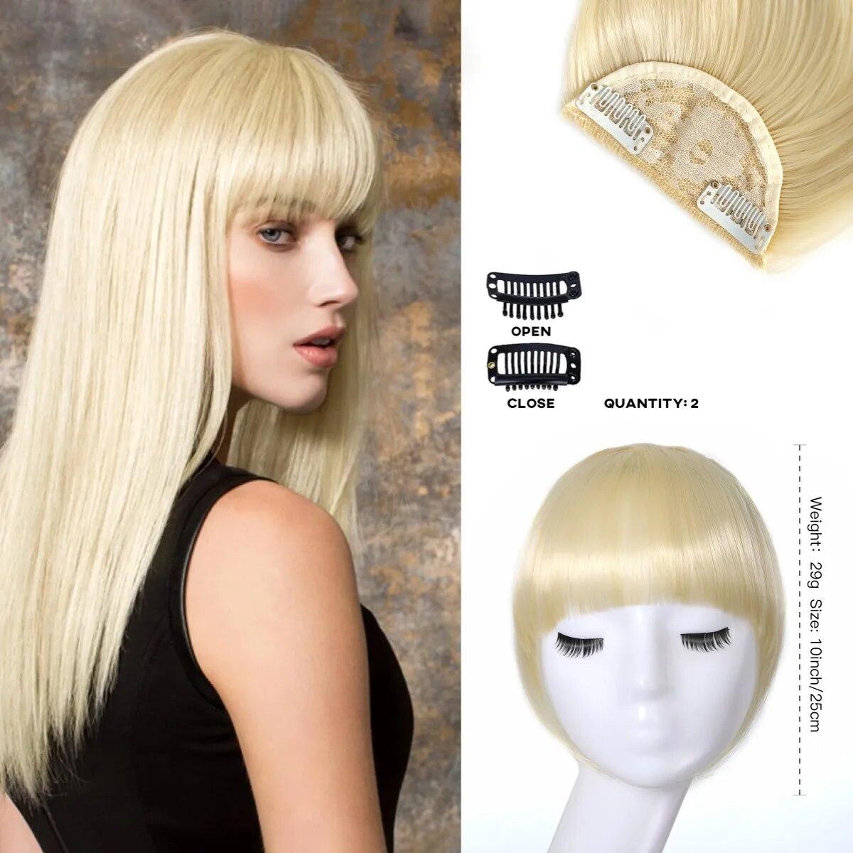 

ALAN EATON Заколка для наращивания челки Синтетическая натуральная челка Hiarbang Воздушная челка Зажим для челки