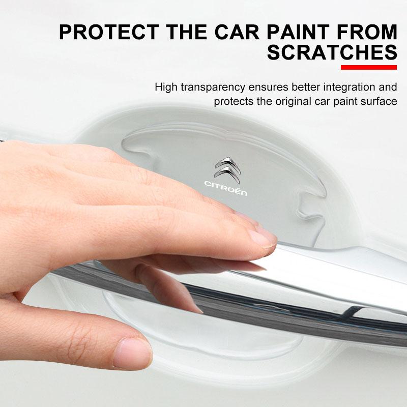 4PCS Transparent Car Door Anti-collision Protector Bumper Strip Sticker For Citroen C1 C2 C3 C4 C5 C6 C8 C4L DS3 DS4