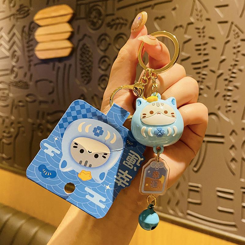 

Cocoa Cat Keychain Bag Pendant Cartoon Toy Decorative Accessories Kids Gift синий
