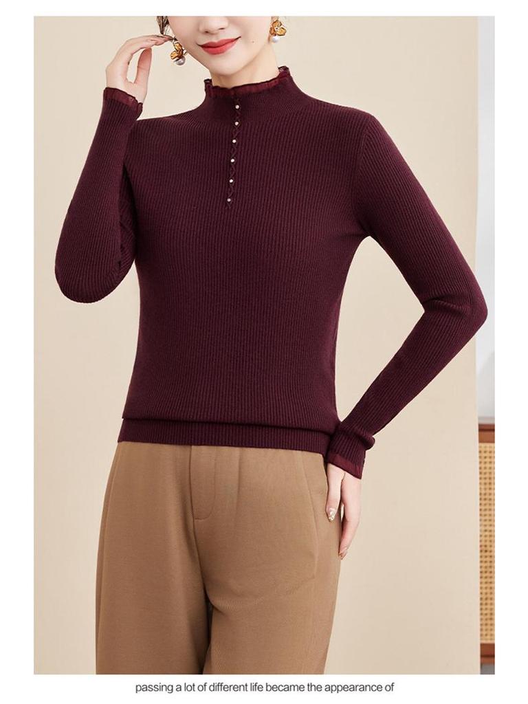 2025 New Winter Knit Sweater for Middle-aged Women - Stylish Base Layer