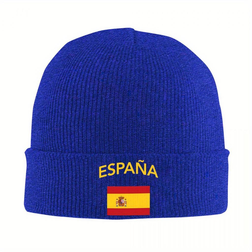 Spain Spanish Flag Beanie Hats Knitting Hat Outdoor Sport Elastic Adult Unisex Caps Autumn Winter Printed Cool Bonnet Hats