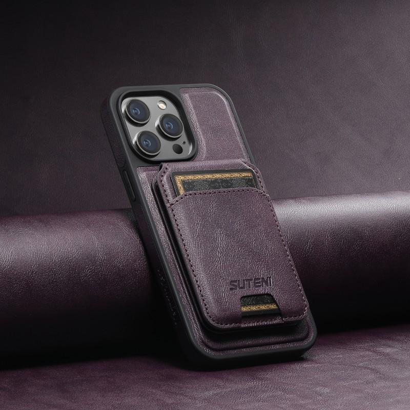 MagSafe Wireless Charging Leather Case IPhone 18 Pro Max 2-in-1 Card Holder Stand