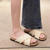 Flat-bottomed cool slippers women's summer new outer wear soft-bottomed beach one-word drag casual versatile with skirt slippers