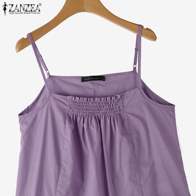 ZANZEA Women Summer Casual Straps Slip Camisoles