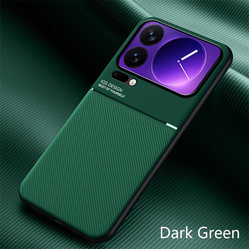 

Чехол для Xiaomi 17 Pro 5G, автомобильный магнитный держатель, кожаная пластина, чехлы для телефонов для Xiaomi17 Xiomi Mi17 Mi 17Pro Max, задняя крышка, Fundas Xiaomi 17 Pro 5G зелёный