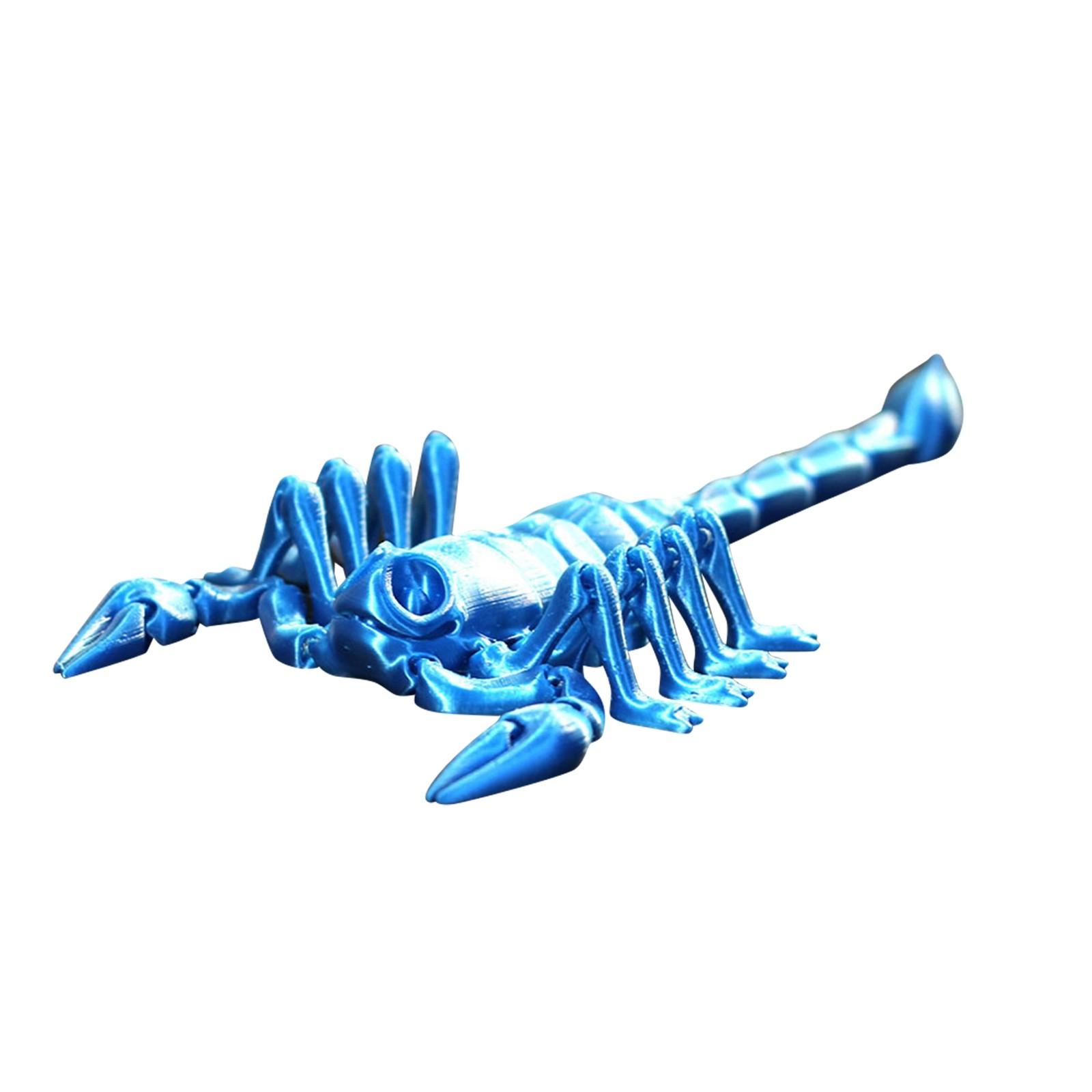 

3D-печатная шарнирная творческая игрушка, декоративная модель для взрослых и детей One Size синий