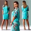 Rochie florală nouă cu mâneci medii pentru femei plus size