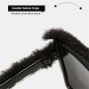 Trendy Eyewear Square Frame Plush Sunglasses Punk Sun Glasses Ladies Sexy Shades Soft Fur