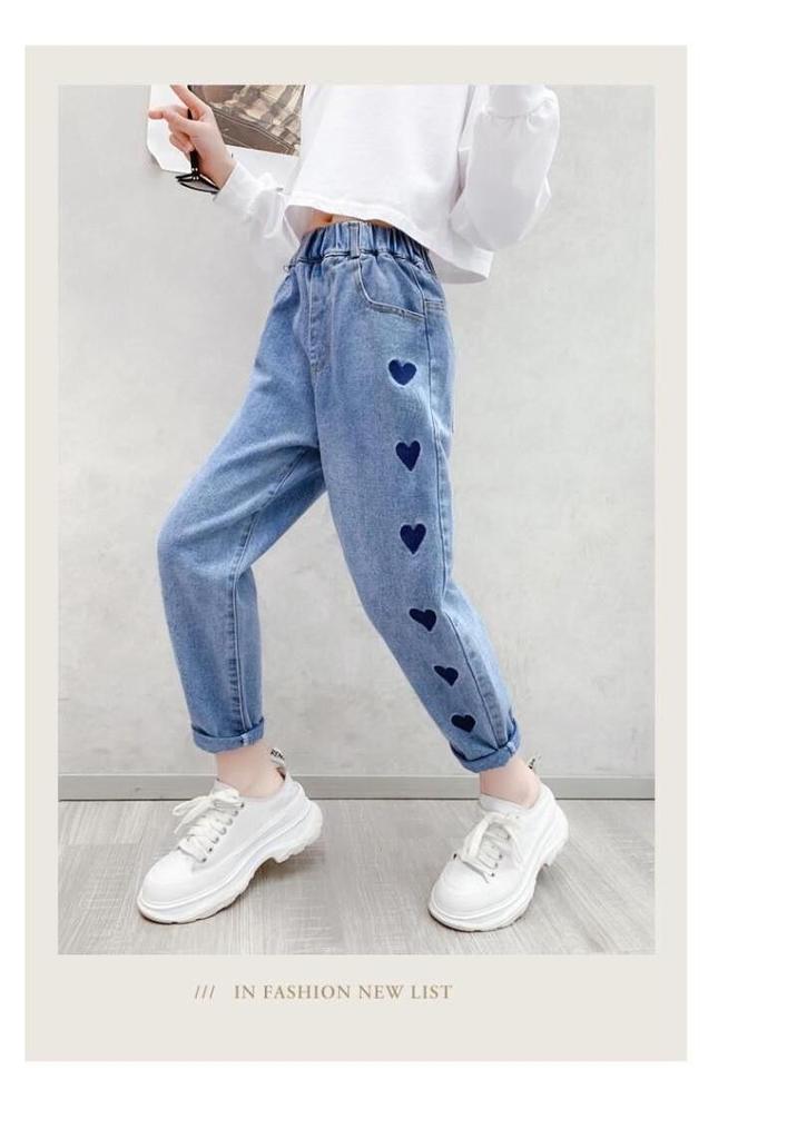 Girls' Casual Loose-Fit Jeans - Spring/Autumn Fashion for Kids