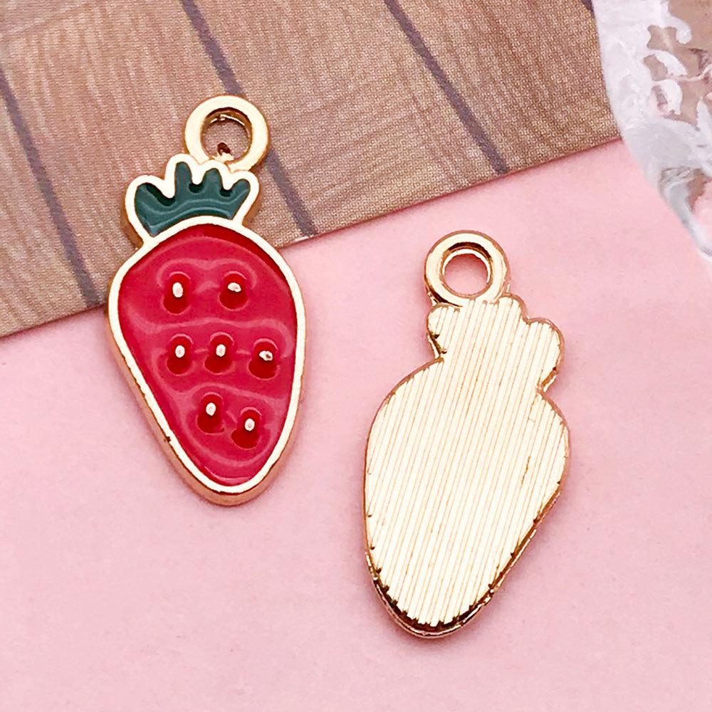 Strawberry Fruit DIY Korean Jewelry: Cute 3D Mini Pendant for Bracelets