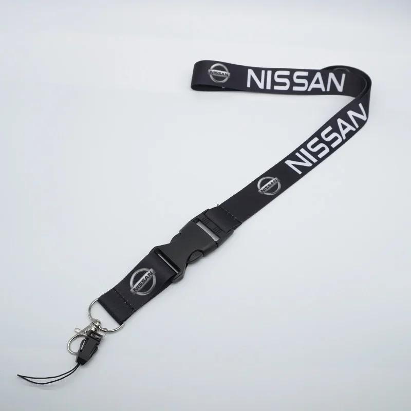 Lanyard Nylon for Nissan Car Logo Key Pendant Holder Phone Sling Keychain Sylphy Qashqai J11 Teana Note Juke GTR X-trail Murano Rvzc6