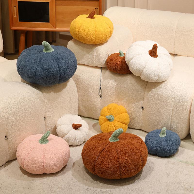 Modern Irregular Pumpkin Plush Cushion for Home & Bedroom Decor