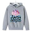 KPop Demon Girls Fashion Casual Sweatshirt Movie New Kids K-Pop Demon Hunters Hooded Tops Toddler Girl Clothes Hunters Hoodie