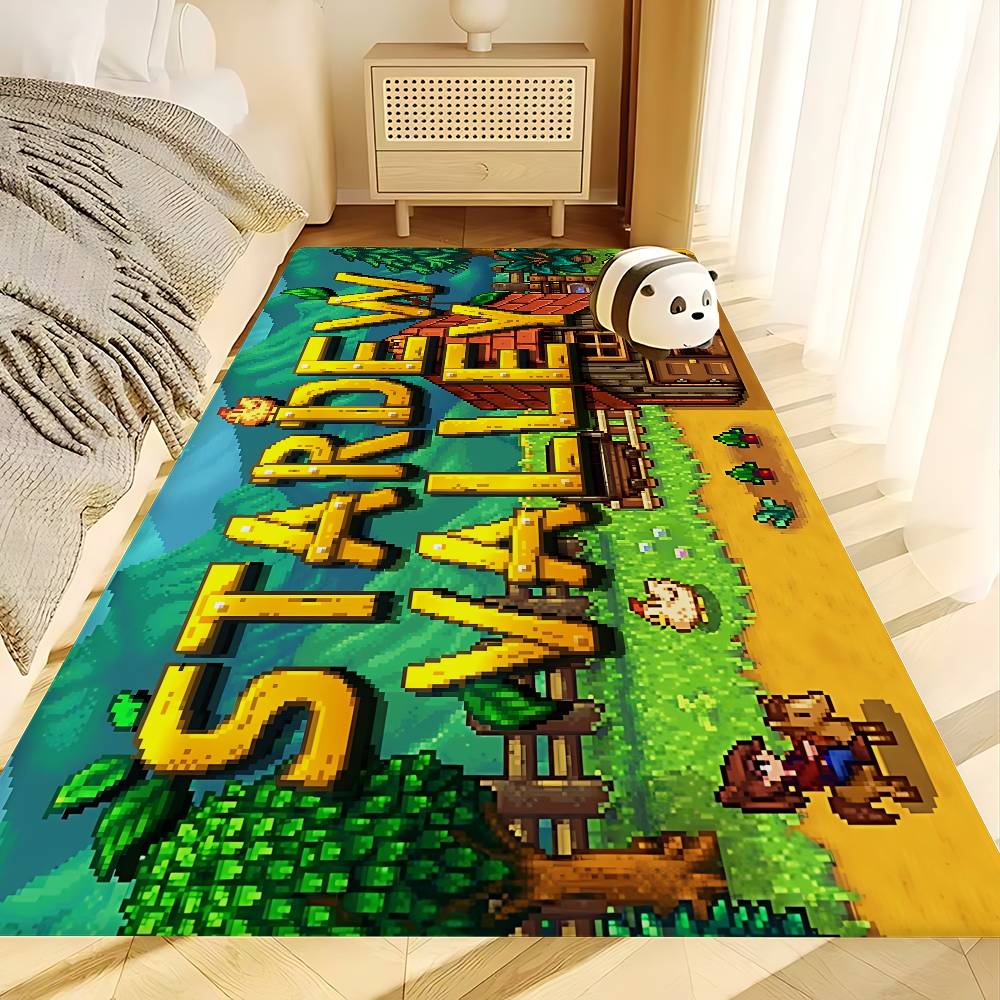 Farming Game S-Stardew V-Valley Entrance Door Mat Washable Non-Slip Living Room Sofa Chairs Area Mat Kitchen Welcome Doormat