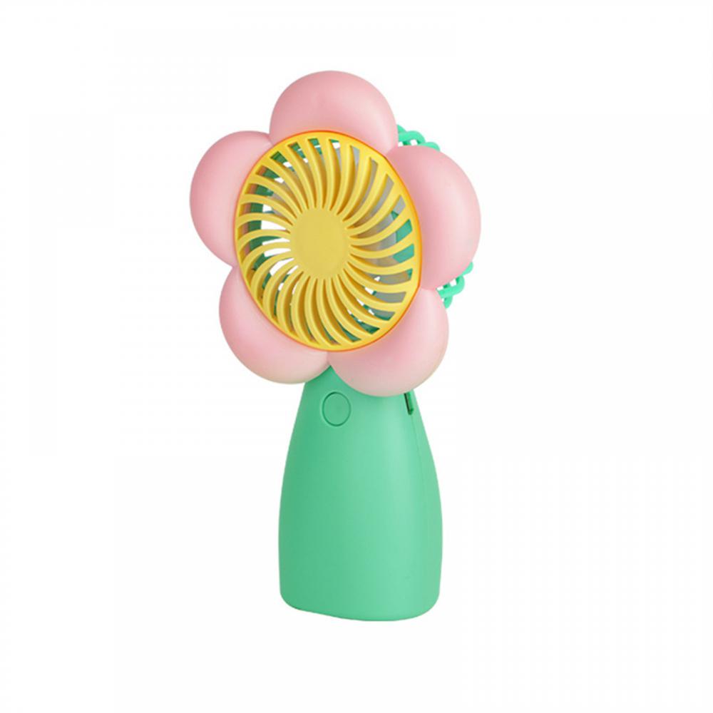 Handheld Mini Fan New Style Small Fresh Flower Charging USB Convenient Fresh Interesting Fans Light Luxury Cooling Appliances