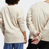 Adidas Solid Color Logo Round Neck Long Sleeve T-Shirt Men Tops Beige GL9985