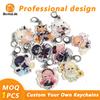 Custom Keychain Cartoon Acrylic Key Chain Po Anime Charms Hologram Clear Designer Car Keychains