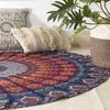 Mandala Round Tapestry Home Wall Art Decor Hippie Baho Yoga Mat Bohemian Round Beach Bedspread Round Picnic Tapestry 100 % Cotton Tapestry