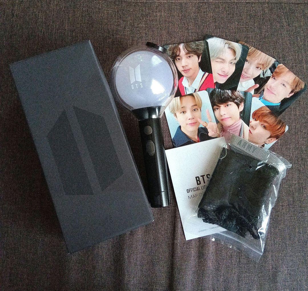 [Б/У] Официальный лайтстик BTS версия 4 Army Bomb с фотокарточкой