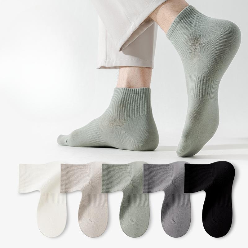Boys Summer Cotton Deodorant Sweat Absorption Mesh Breathable Ice Sense Antibacterial Right Angle Socks