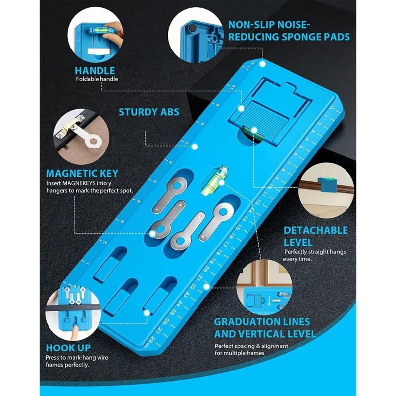 Full Display Hanging System With Measuring Guide And Grip Backing For Straightforward Installation