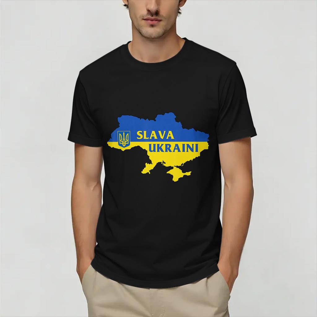 Ukraine Ukrainian Flag Tshirt Summer Hipster Tshirts Couple Cotton Comfortable Tees Shortsleeved Street Style Tshirt